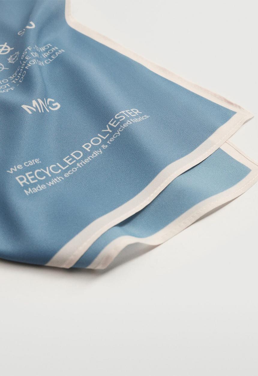 MANGO - Printed scarf - blue