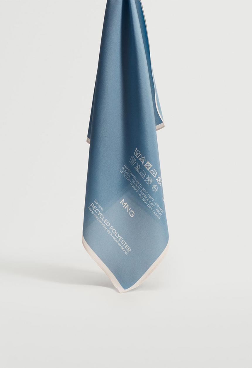 MANGO - Printed scarf - blue