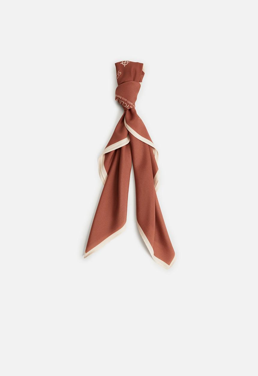 MANGO - Printed scarf - russet