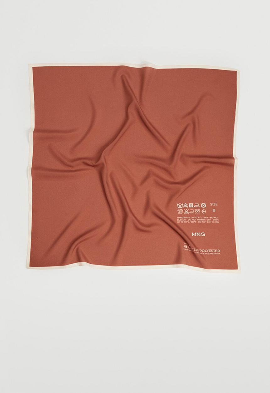 MANGO - Printed scarf - russet
