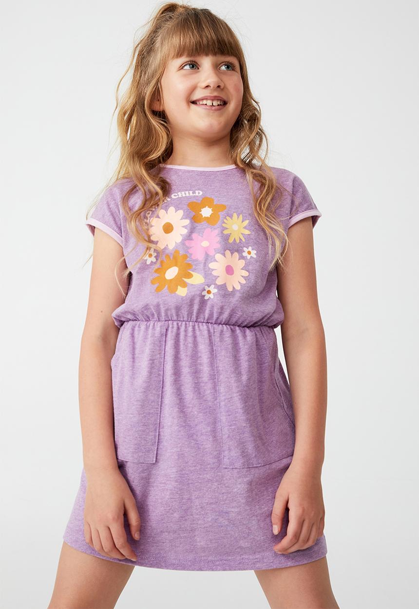 Cotton On - Sigrid short sleeve dress - grape soda