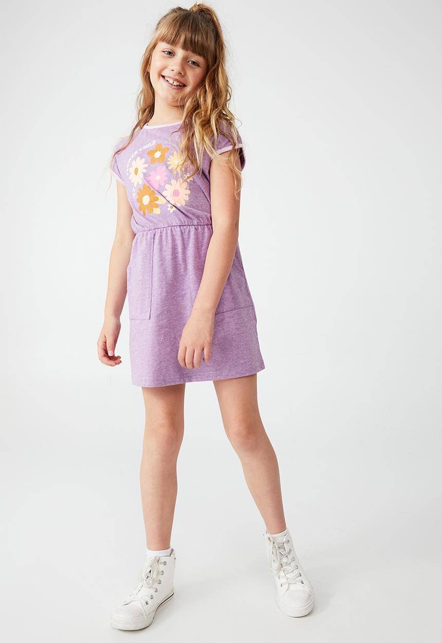 Cotton On - Sigrid short sleeve dress - grape soda