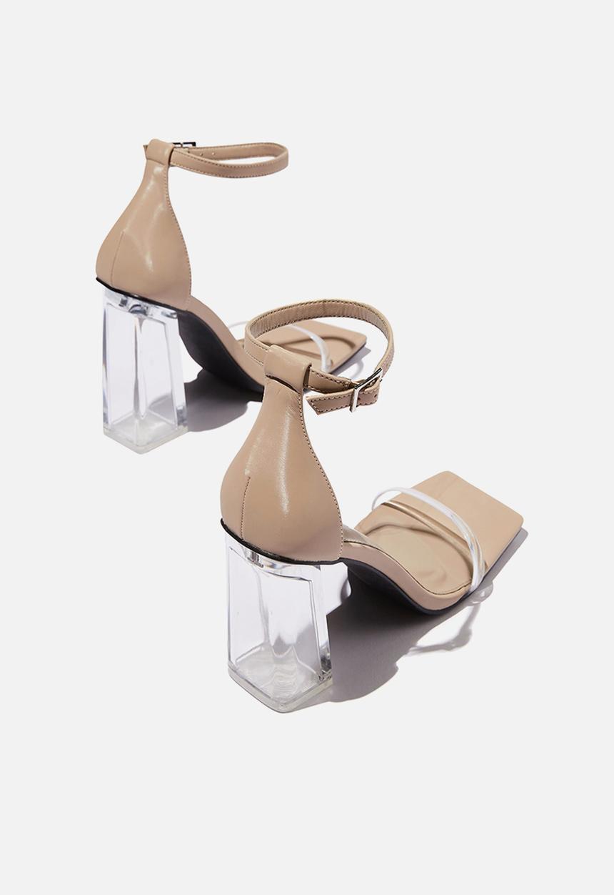 Cotton On - Quinn block heel - taupe perspex