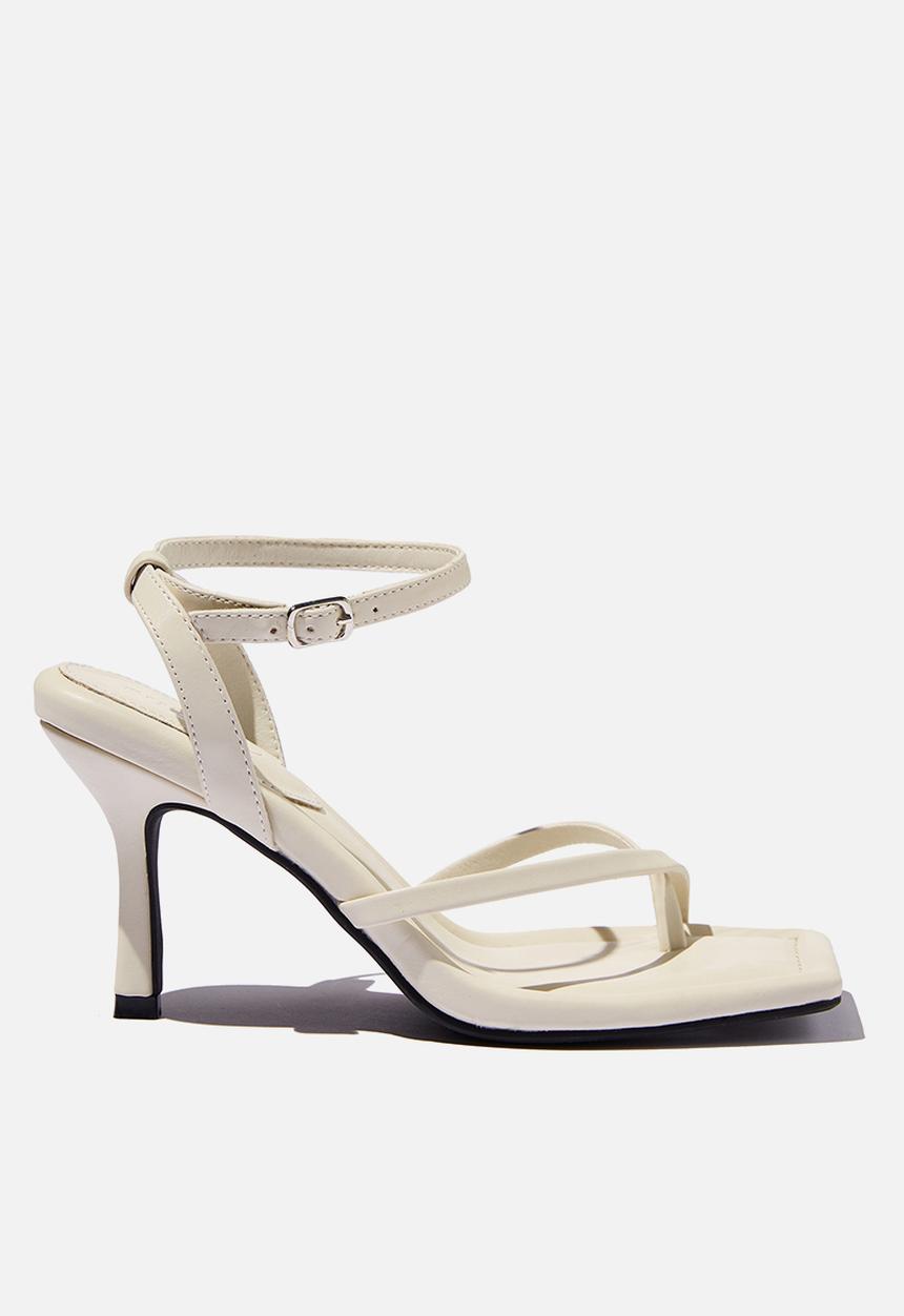 Cotton On - Sasha ankle strap heel - ivory pu