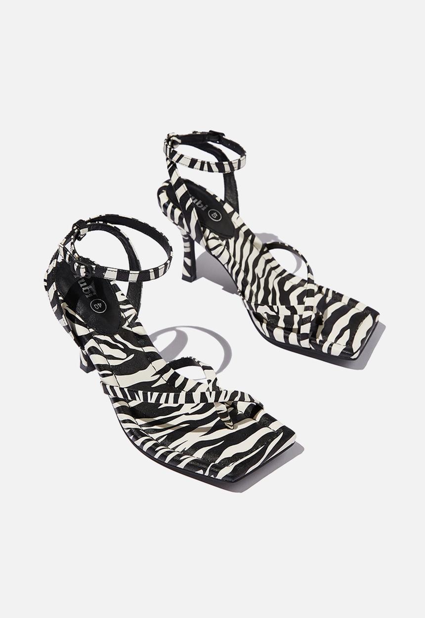Cotton On - Sasha ankle strap heel - zebra print pu
