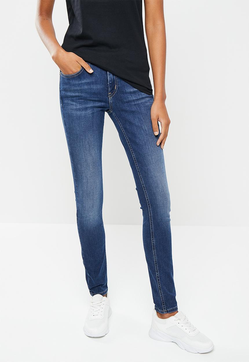Calvin Klein - Ckj 011 mid rise skinny -  blue