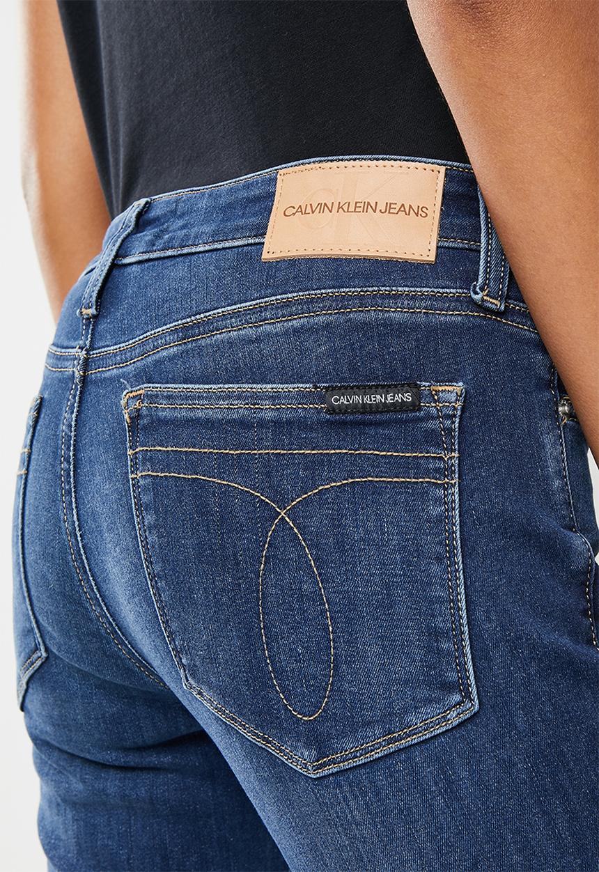 Calvin Klein - Ckj 011 mid rise skinny -  blue