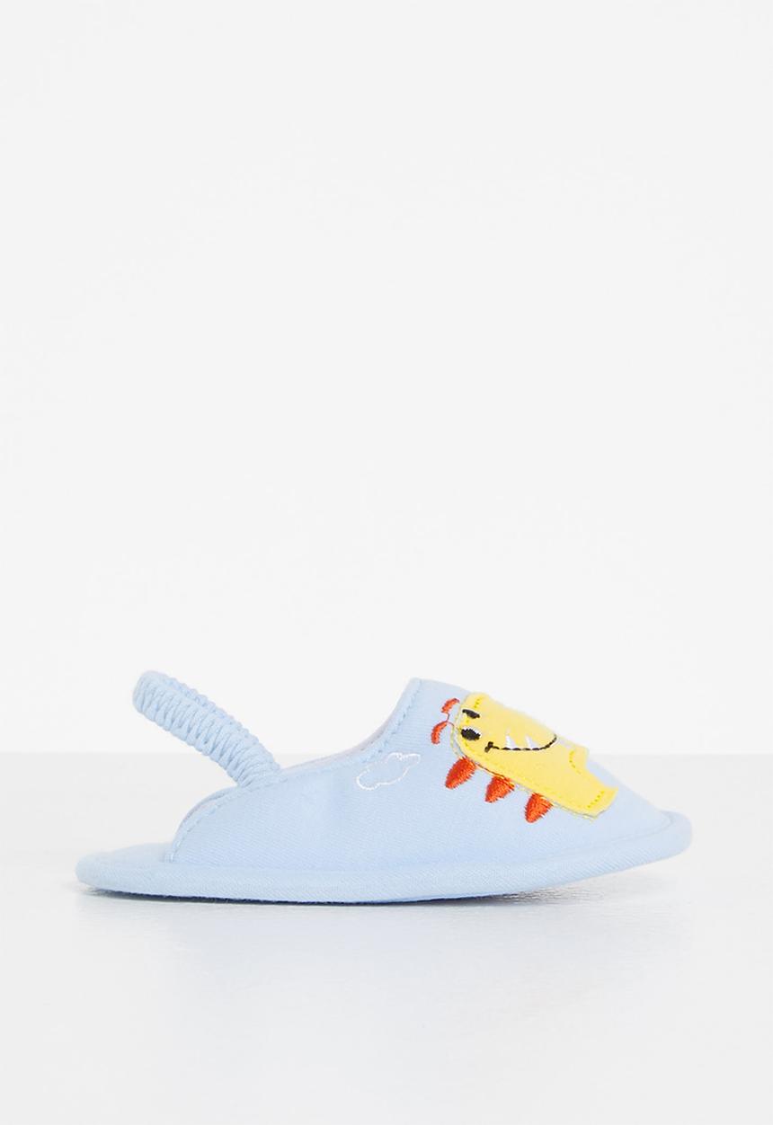 Pop Candy - Baby boys dino slipper - light blue
