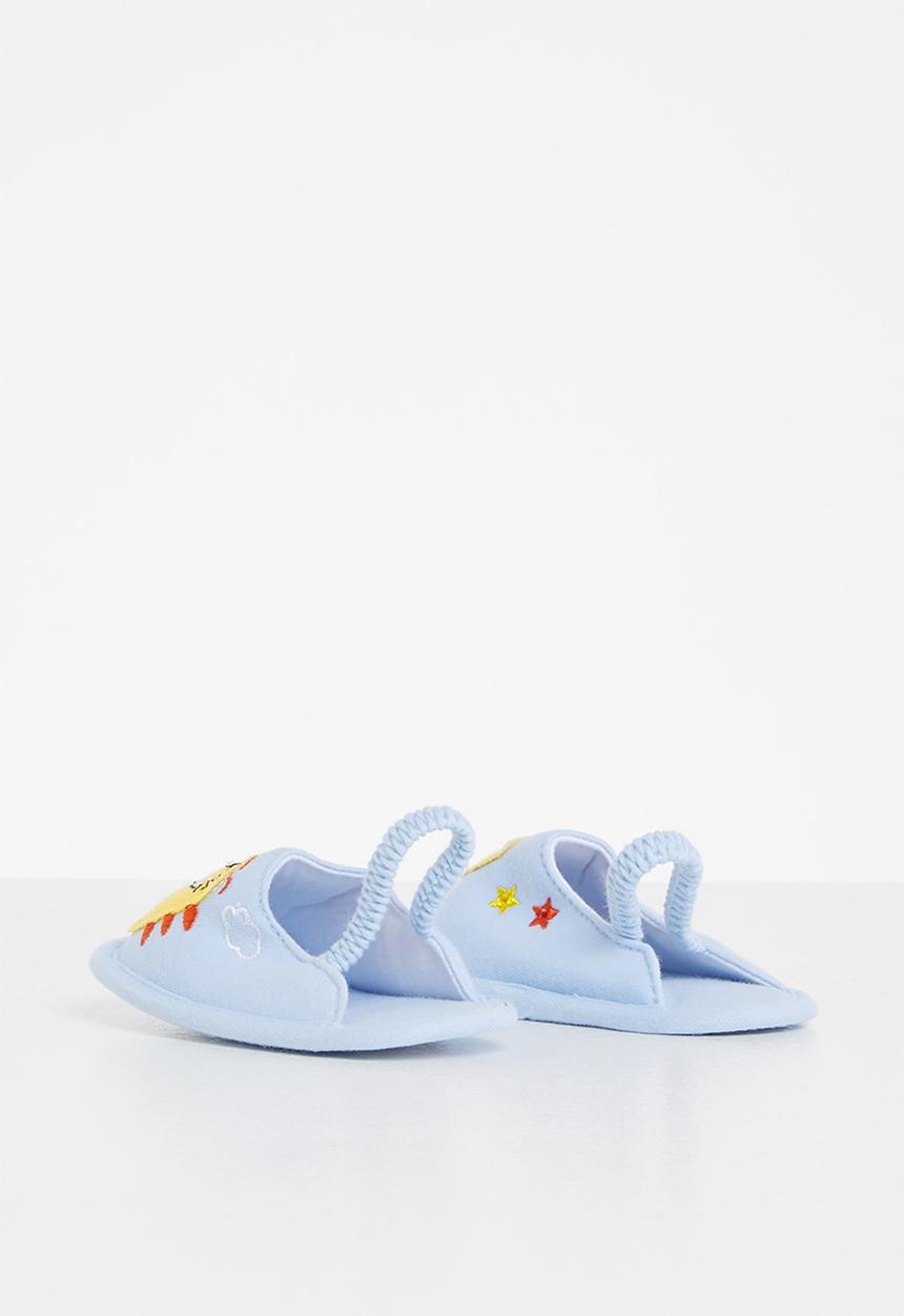 Pop Candy - Baby boys dino slipper - light blue