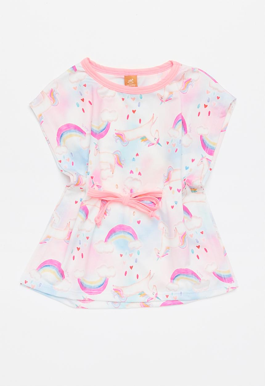 UP Baby - Beach cover up - light blue & pink