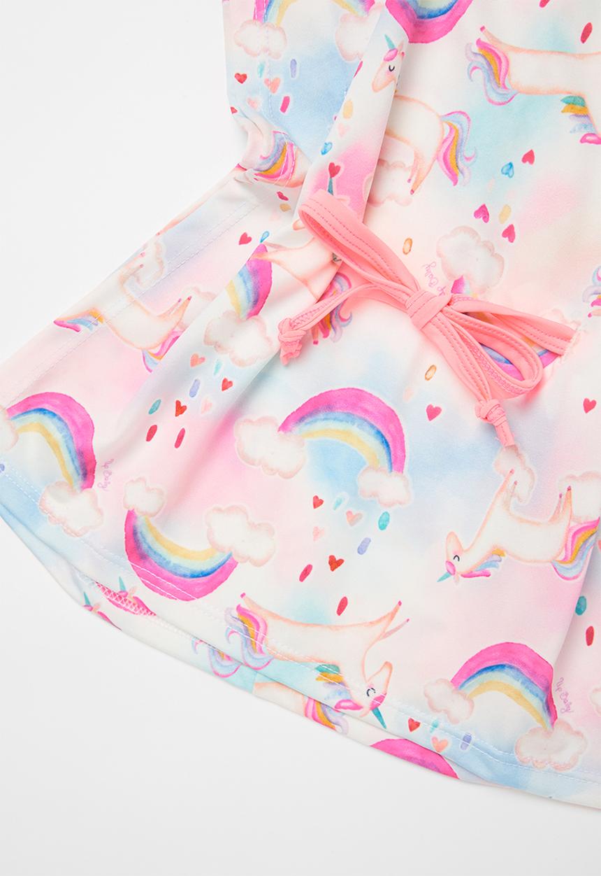 UP Baby - Beach cover up - light blue & pink