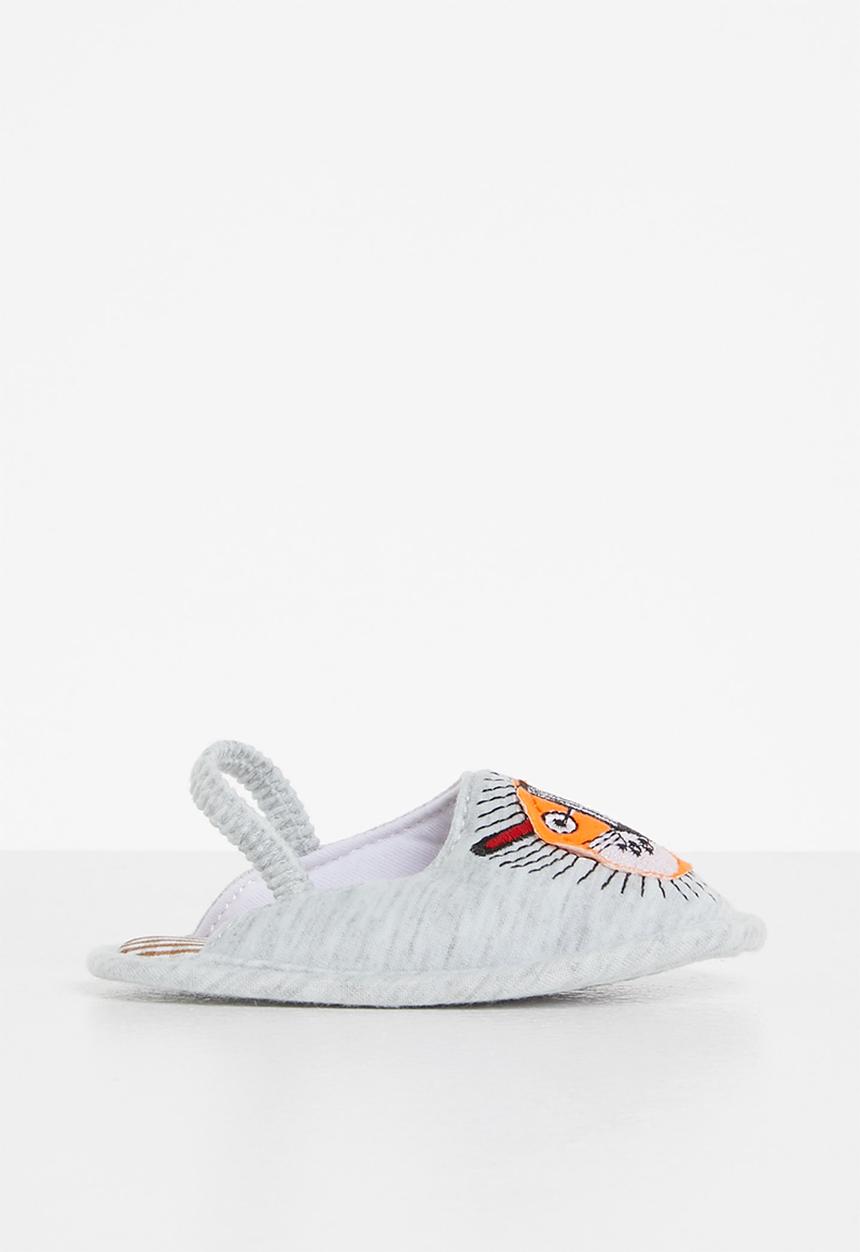 Pop Candy - Baby printed slipper - grey