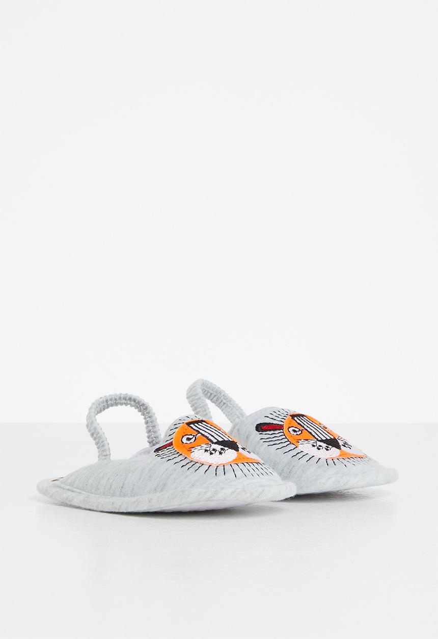 Pop Candy - Baby printed slipper - grey