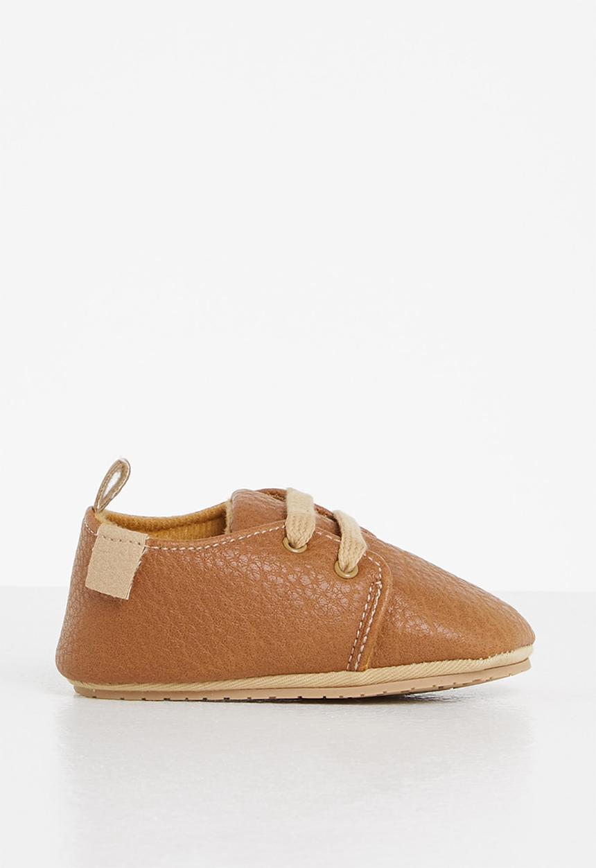 Pop Candy - Baby boys plain slip on - tan