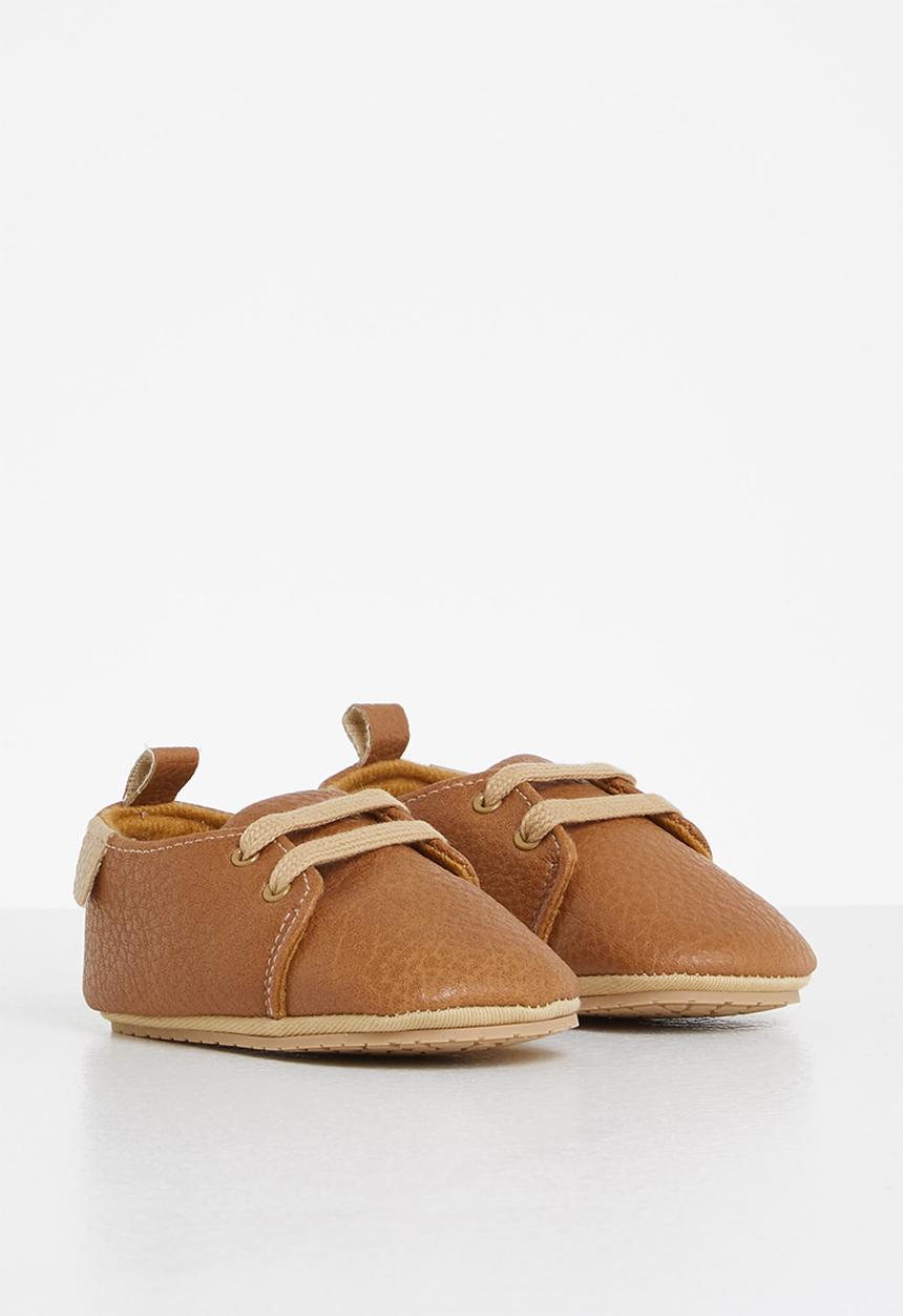 Pop Candy - Baby boys plain slip on - tan