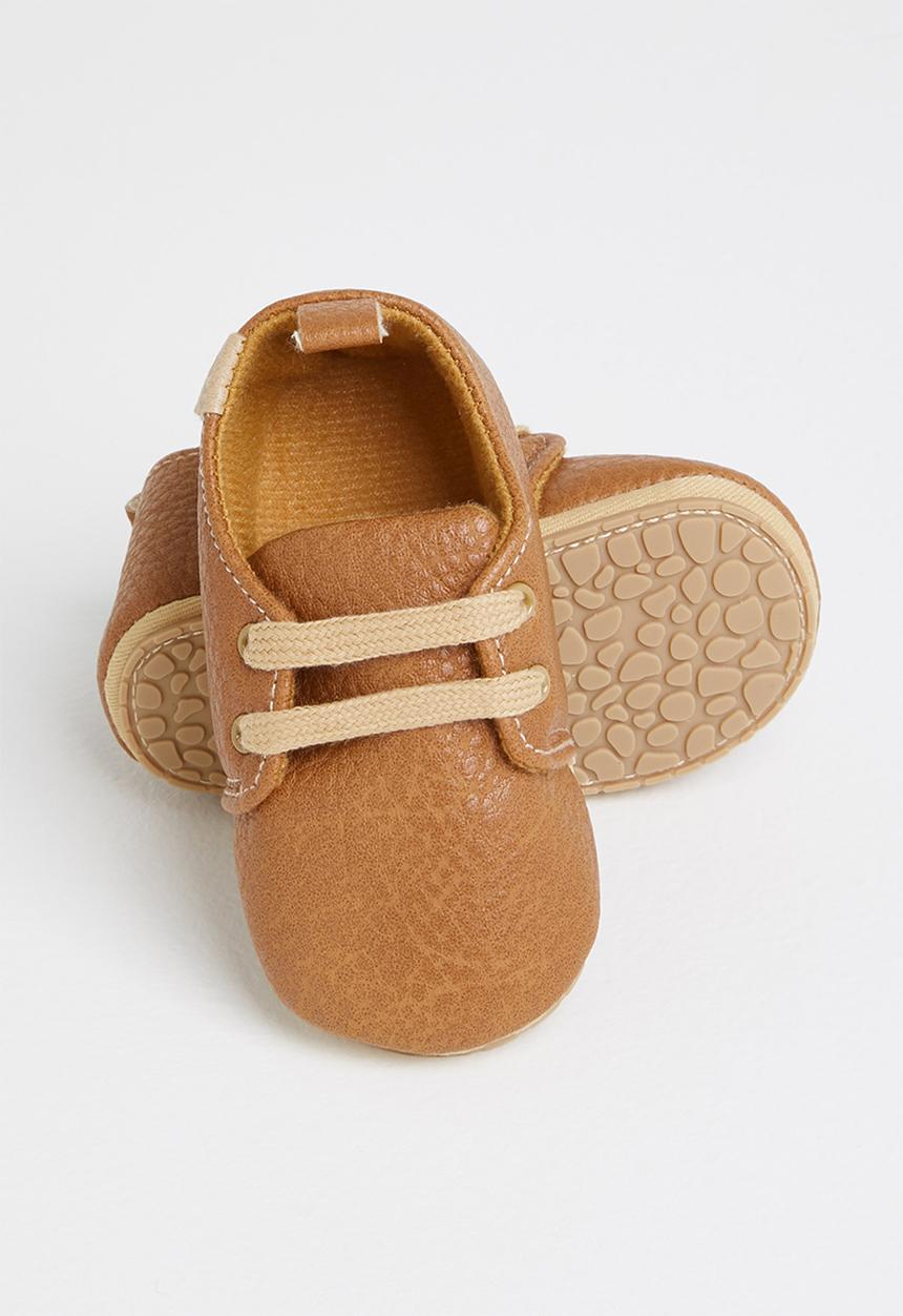 Pop Candy - Baby boys plain slip on - tan
