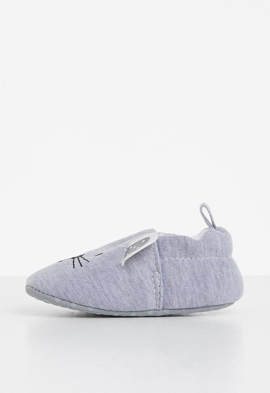 Pop Candy - Baby boys soft sole slip on - grey