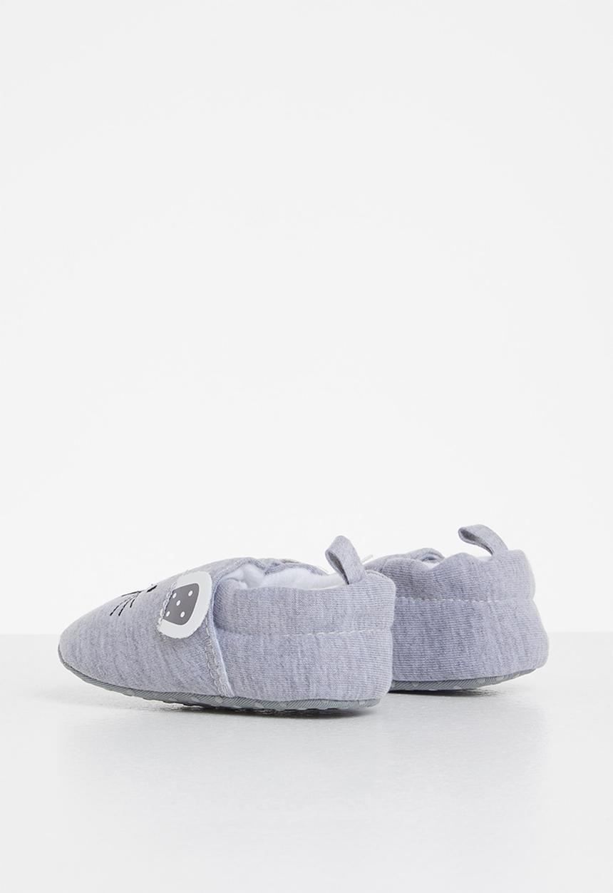 Pop Candy - Baby boys soft sole slip on - grey