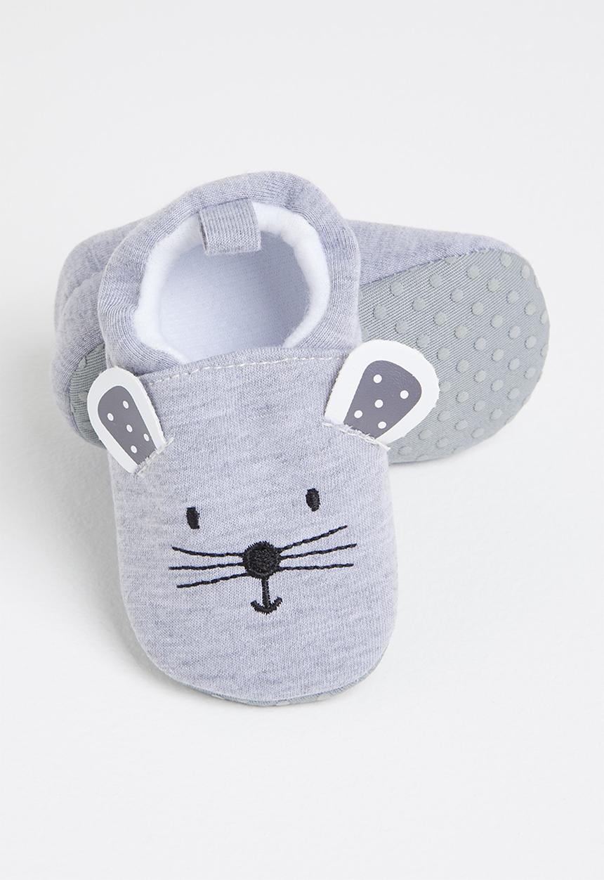 Pop Candy - Baby boys soft sole slip on - grey