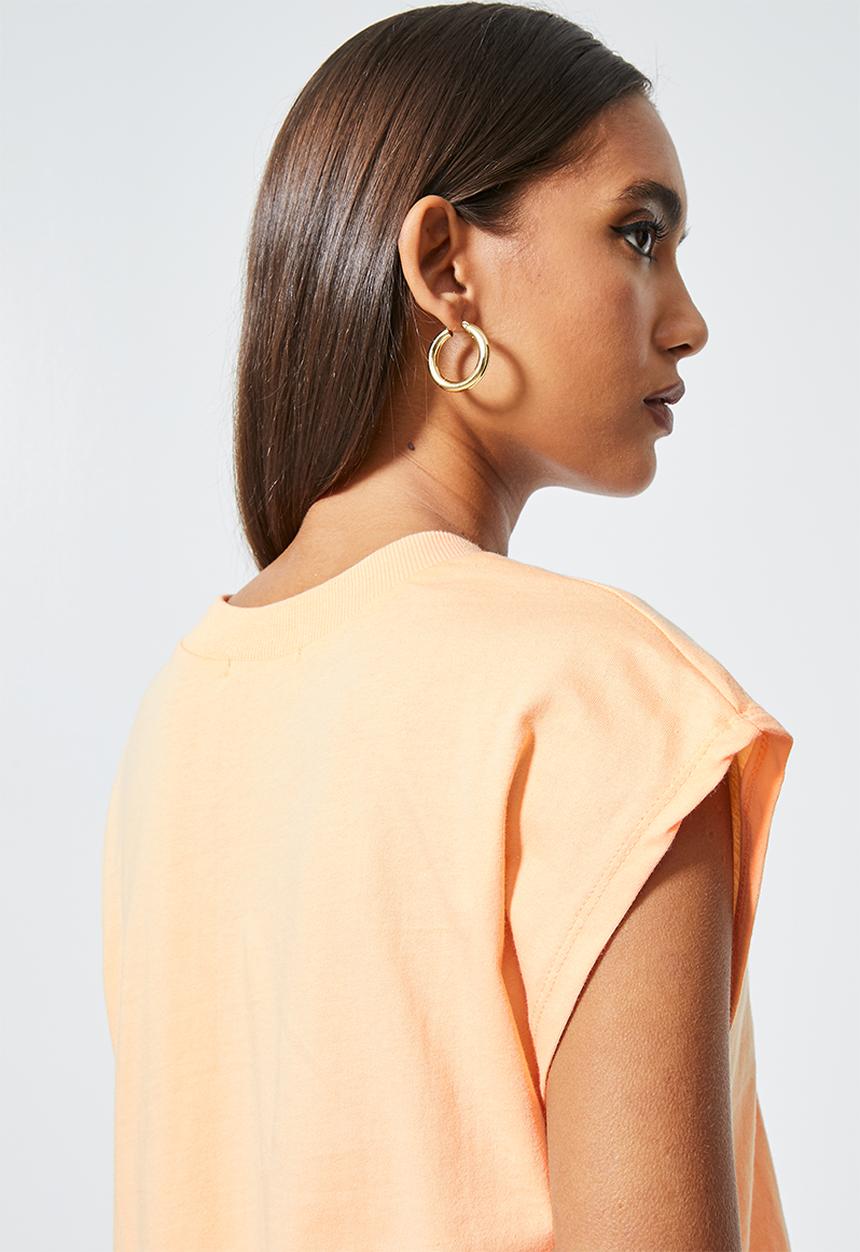 Superbalist - V neck relaxed tee - peach quartz
