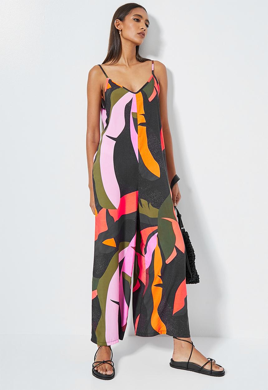 Superbalist - Low back jumpsuit - tropical shapes