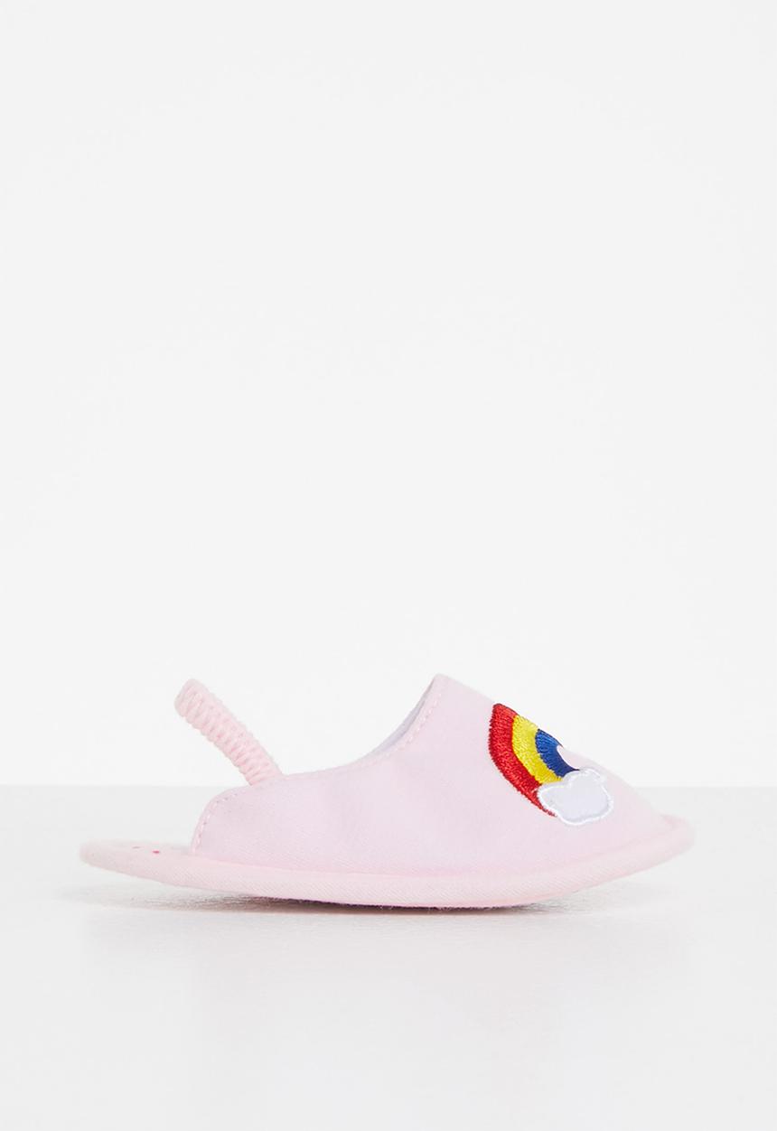 Pop Candy - Baby girls rainbow slipper - pink