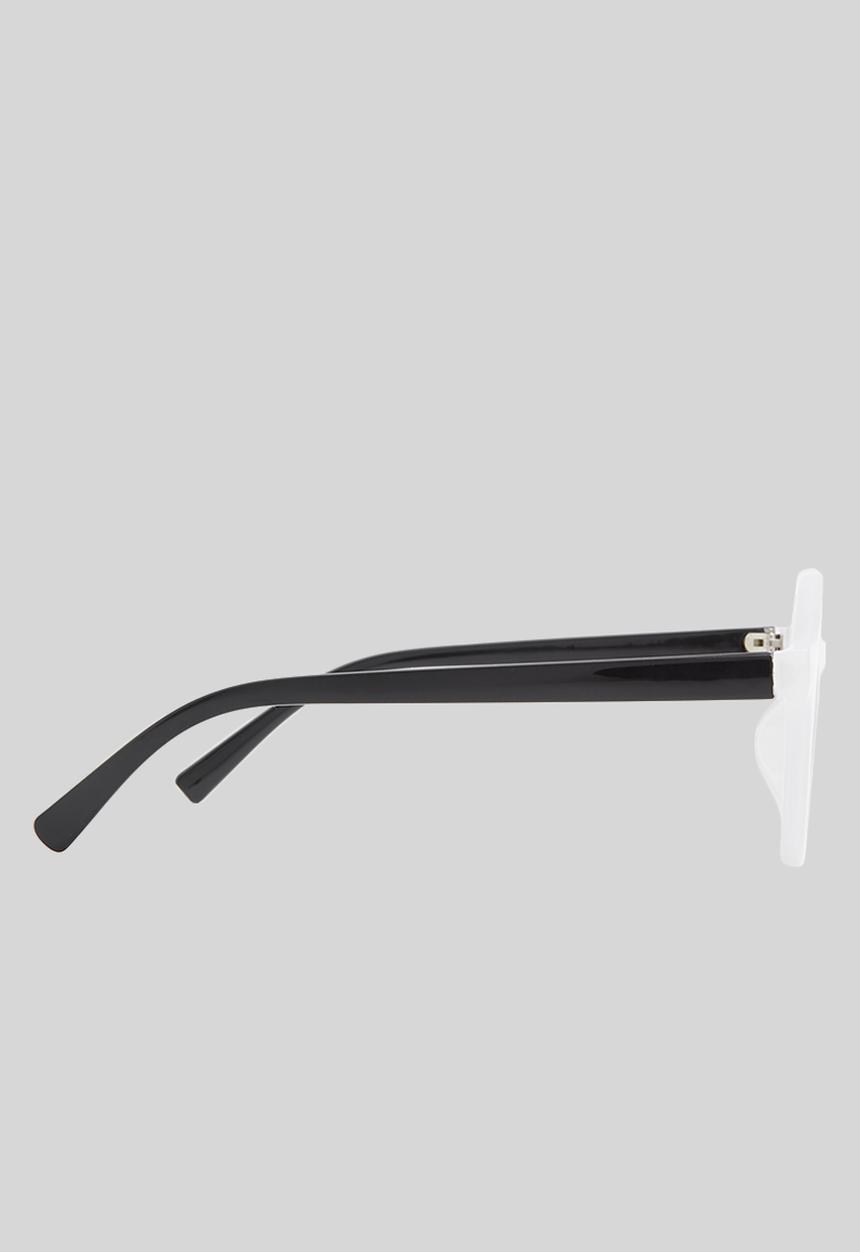 Pop Candy - Round fashion sunglasses - white & black