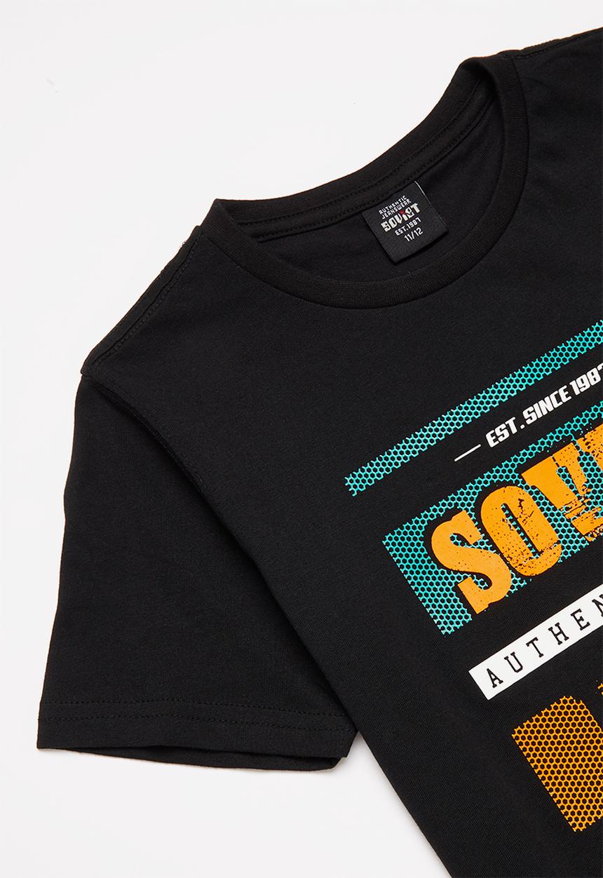 SOVIET - B firmino boys short sleeve logo tee - black