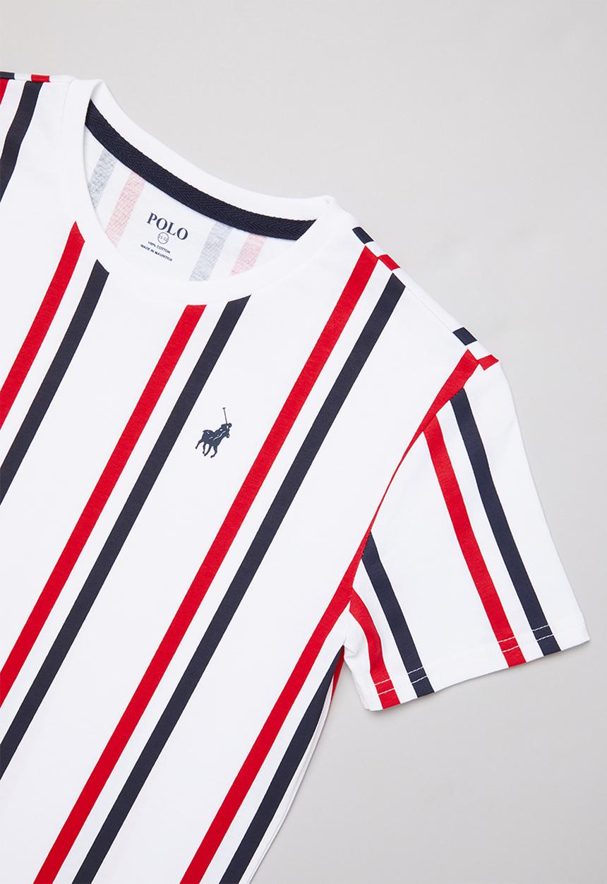 POLO - Boys liam vertical striped tee - multi 