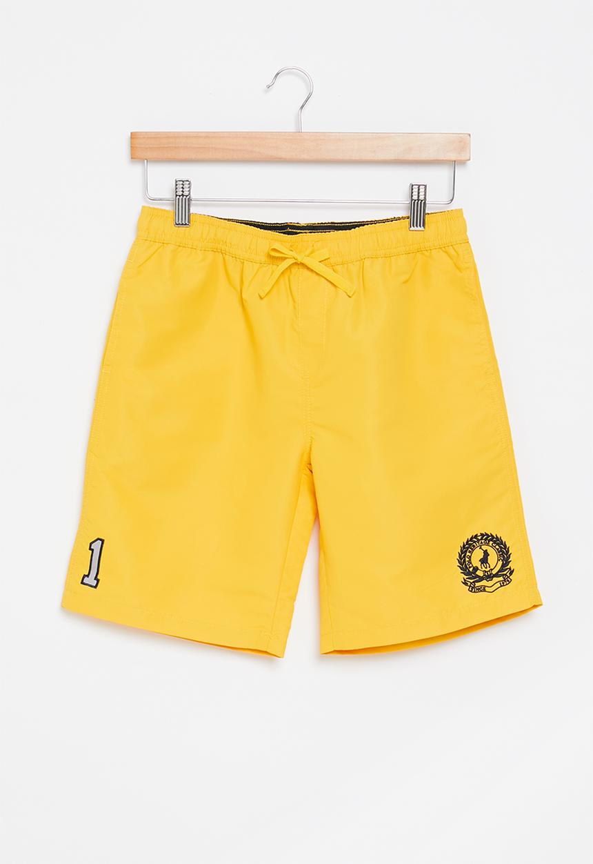 POLO - Boys ayden crested numerical short - yellow