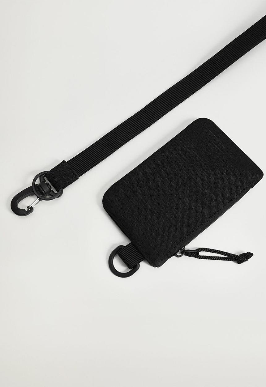 MANGO - Card holder sk8 - black.