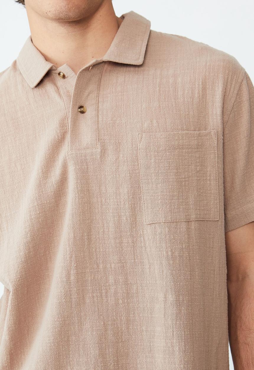 Cotton On - Textured polo - taupe