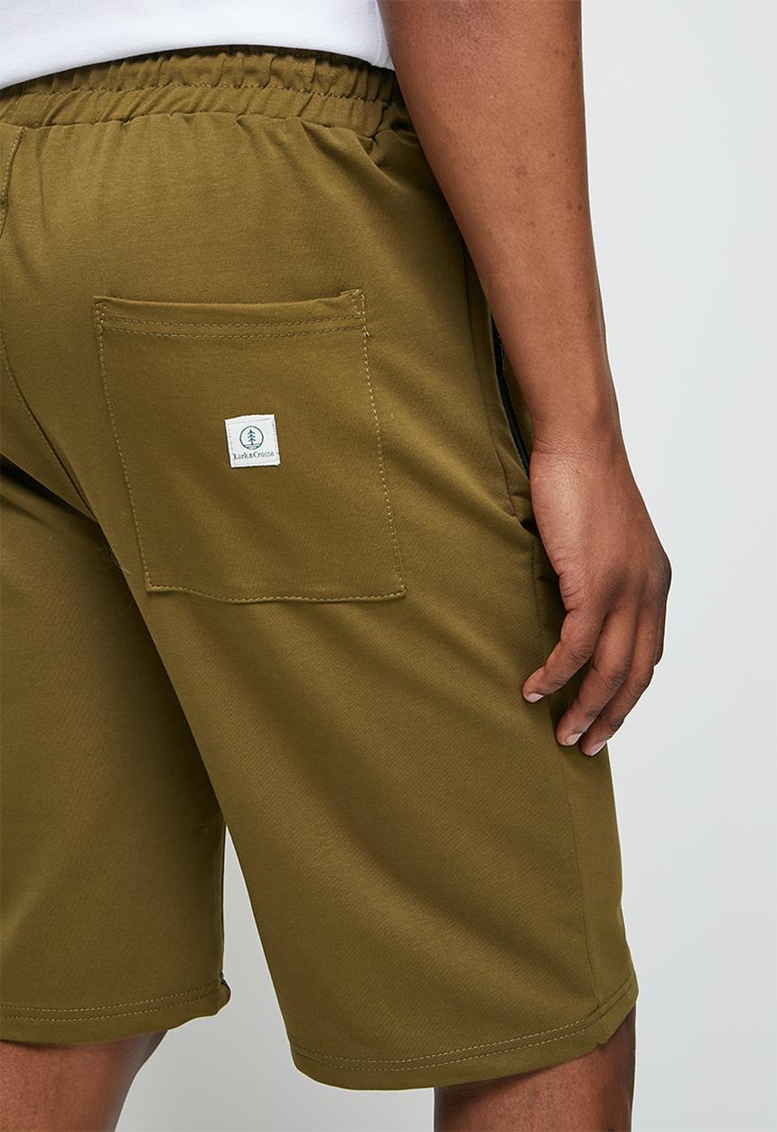 Lark & Crosse - Slim fit sweat shorts - khaki