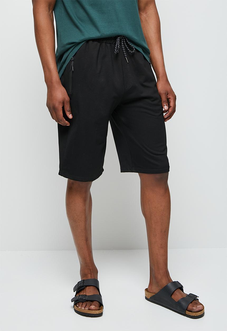 Lark & Crosse - Slim fit sweat shorts - black