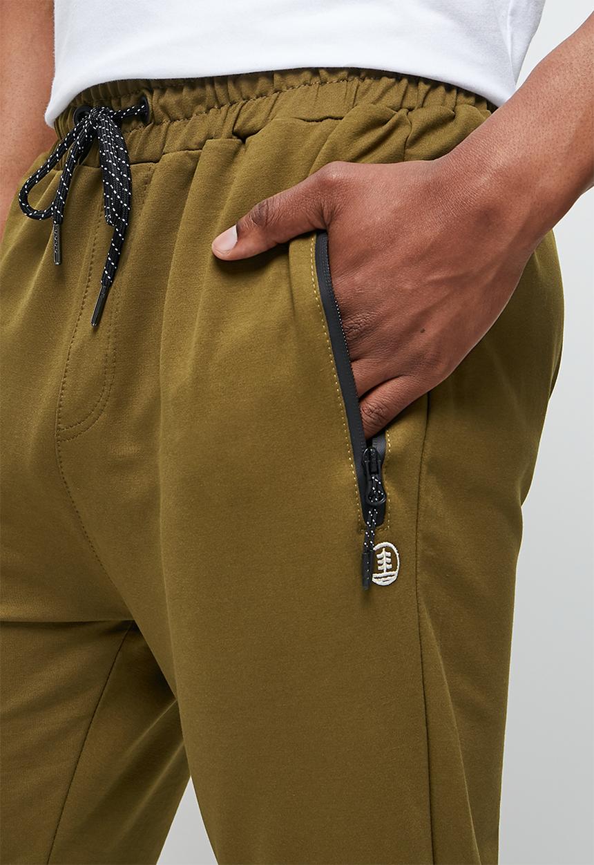 Lark & Crosse - Slim fit sweatpants - khaki 