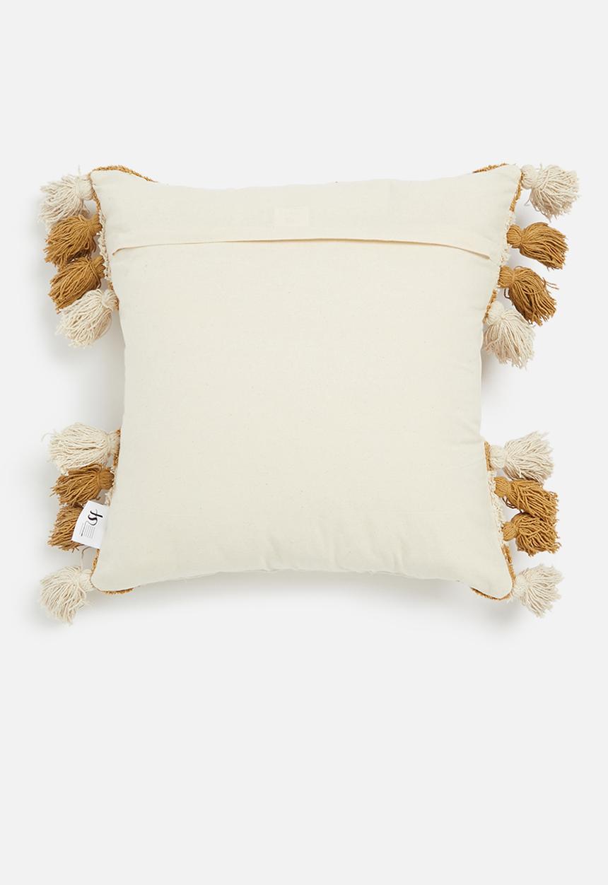 Sixth Floor - Mellow cotton cushion cover - mustard