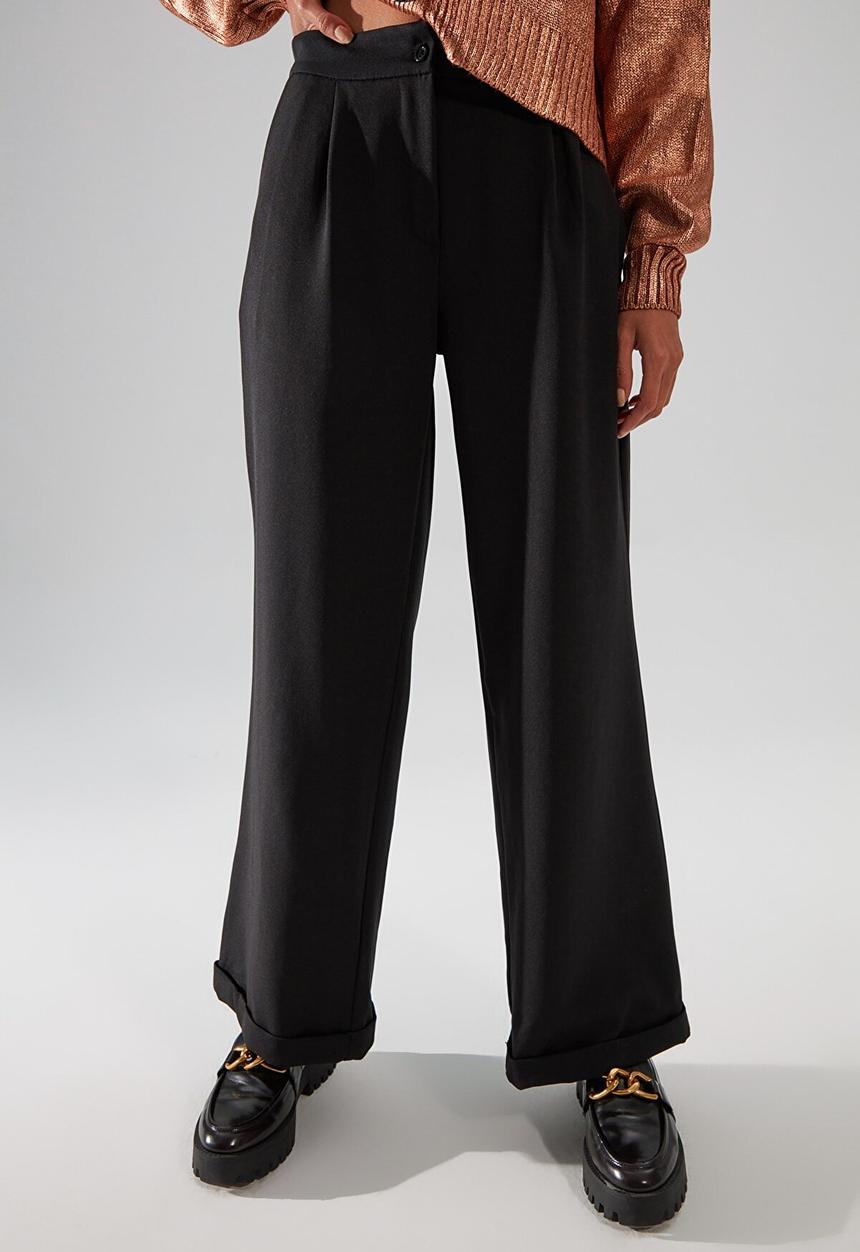 Trendyol - Zipper trousers - black
