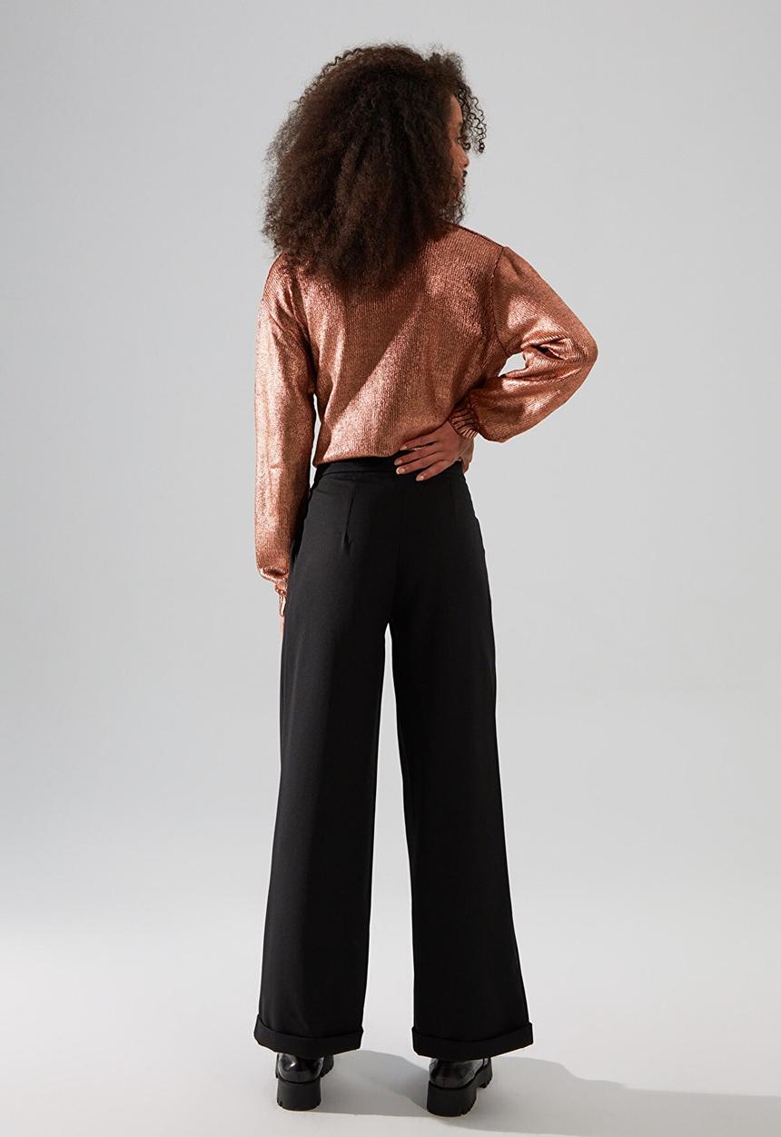 Trendyol - Zipper trousers - black