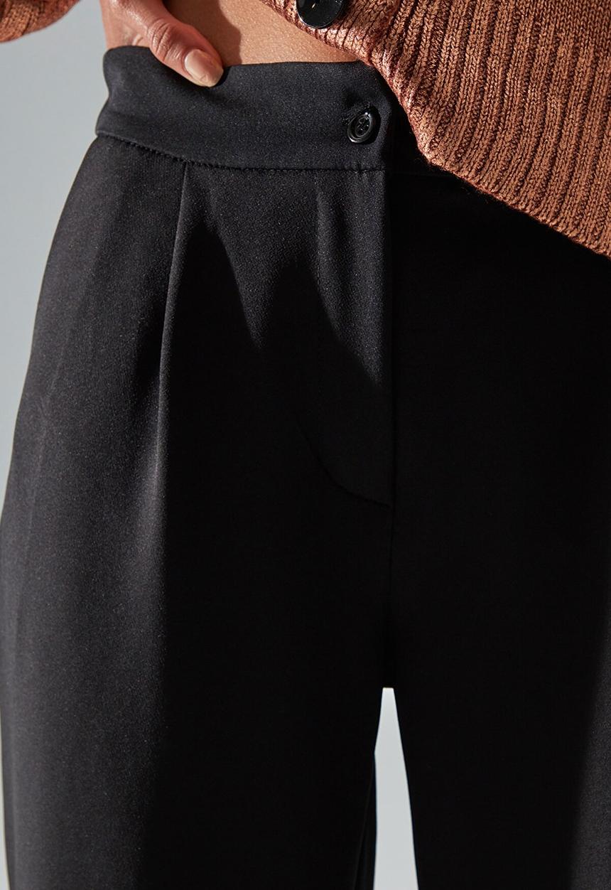 Trendyol - Zipper trousers - black