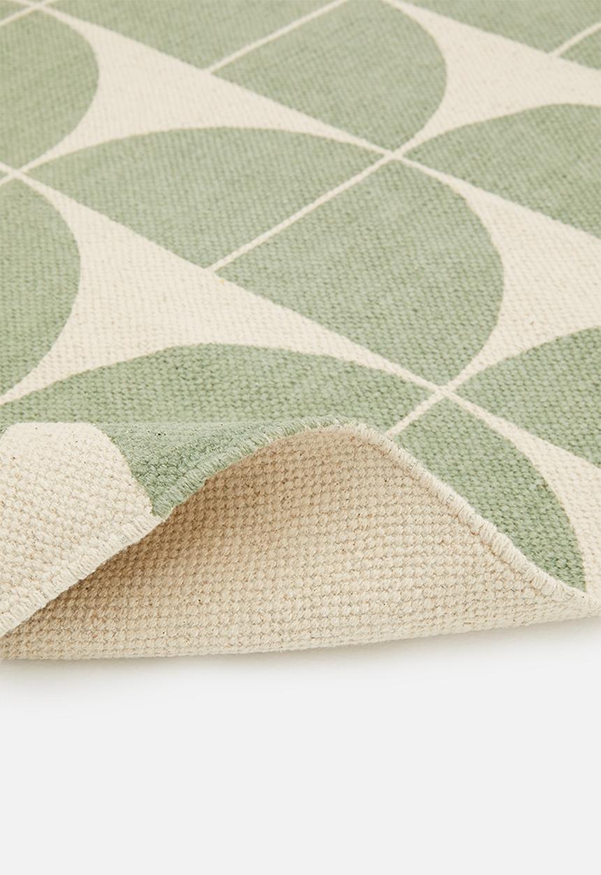 Sixth Floor - Shell printed runner - silvered green