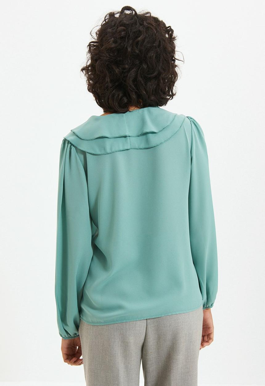 Trendyol - Ruffle shirt - mint