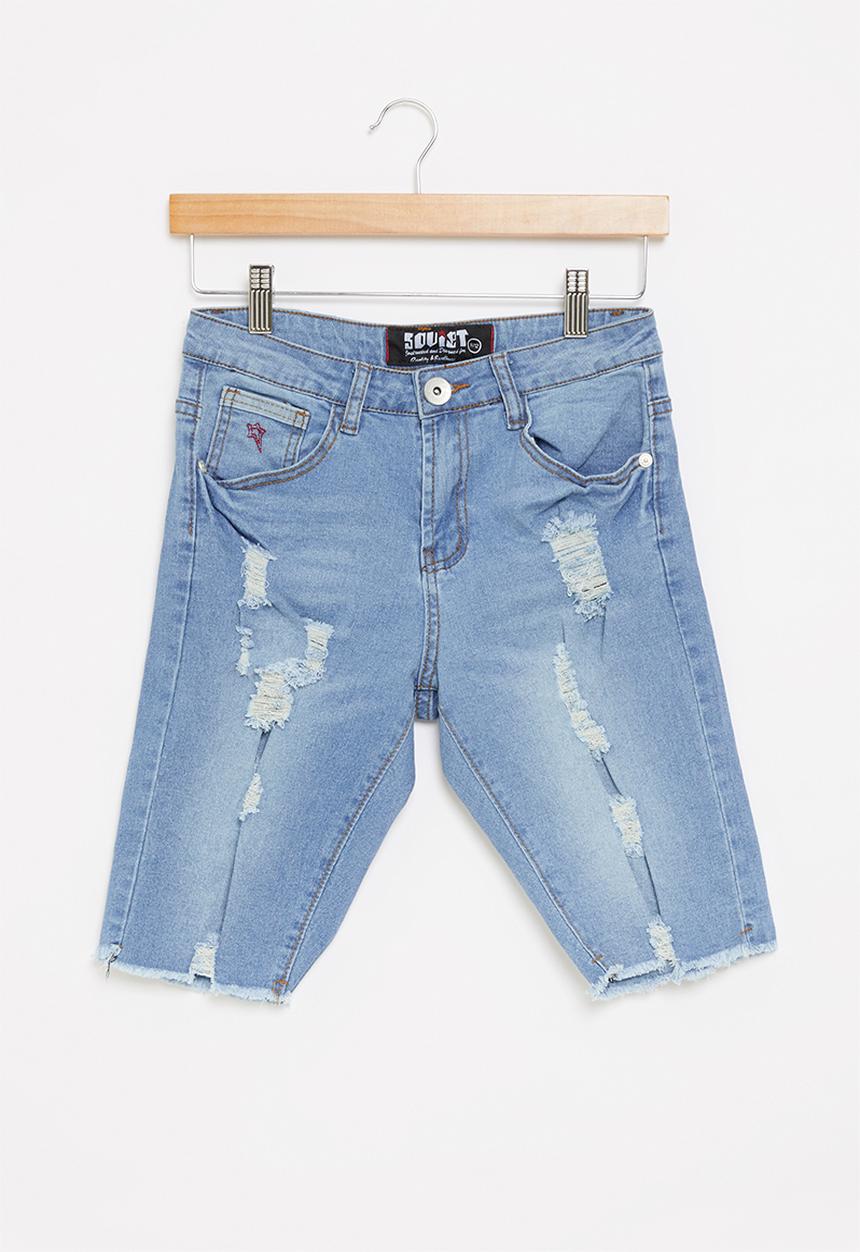 SOVIET - B mentor boys denim short - lt indigo