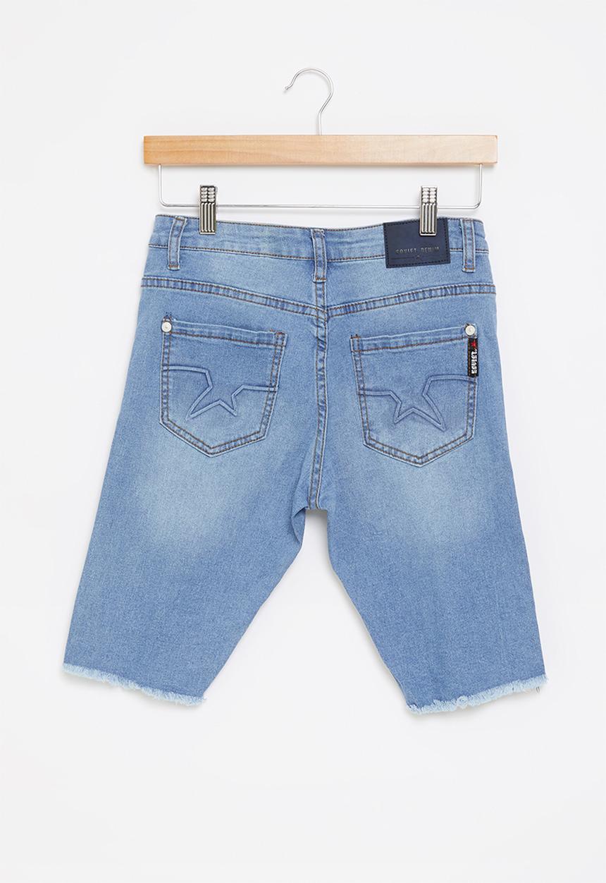 SOVIET - B mentor boys denim short - lt indigo