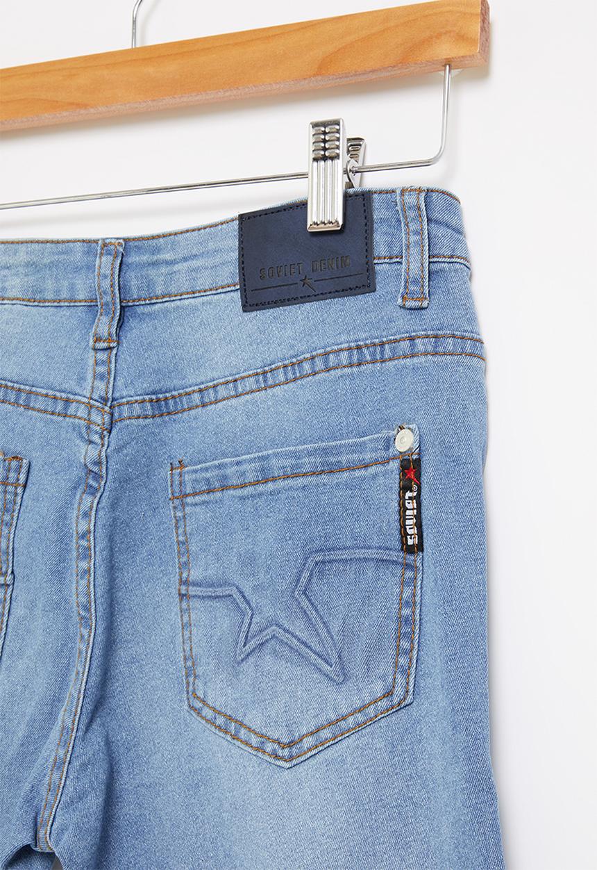 SOVIET - B mentor boys denim short - lt indigo