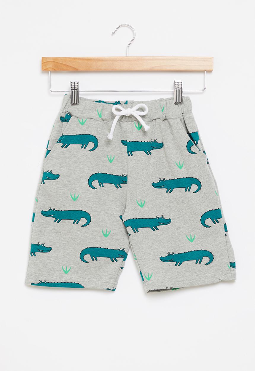 Pop Candy - Boys crocodile shorts - grey