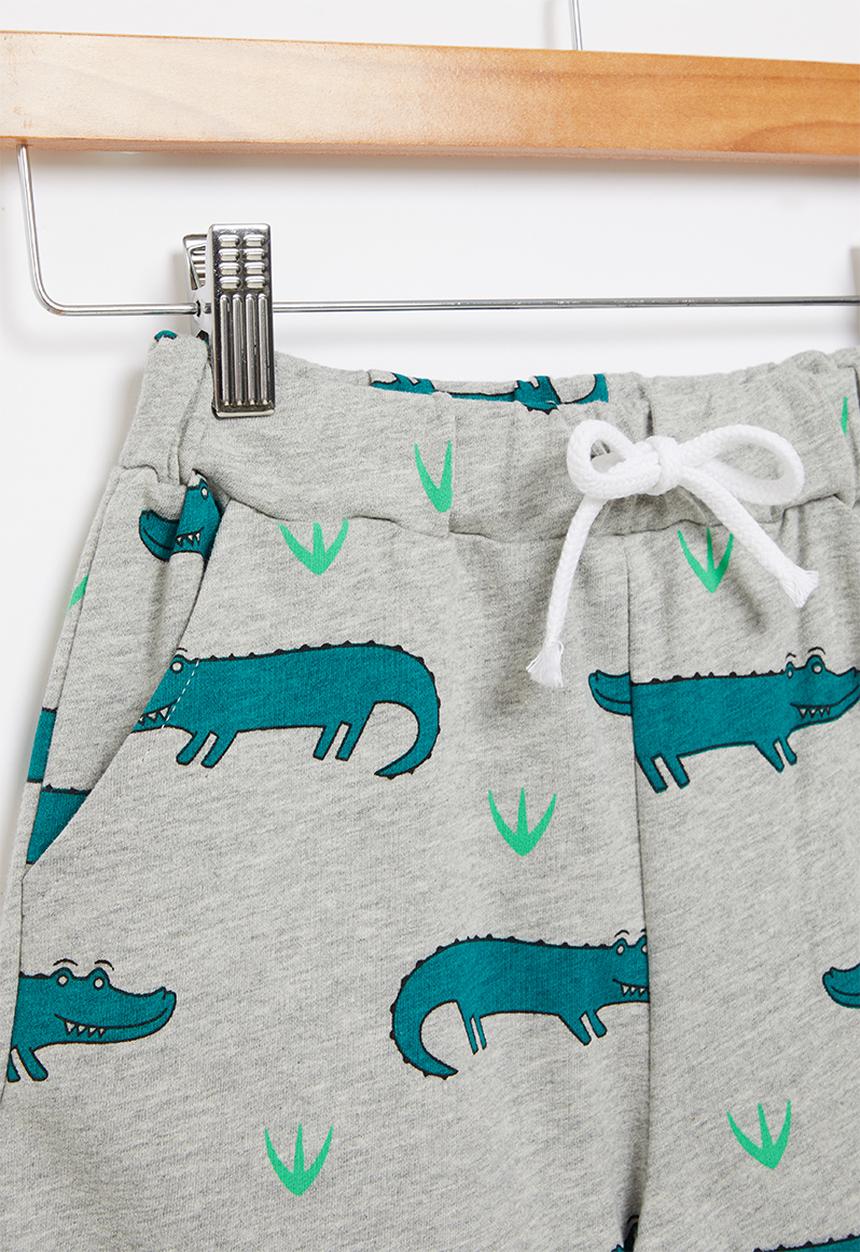 Pop Candy - Boys crocodile shorts - grey