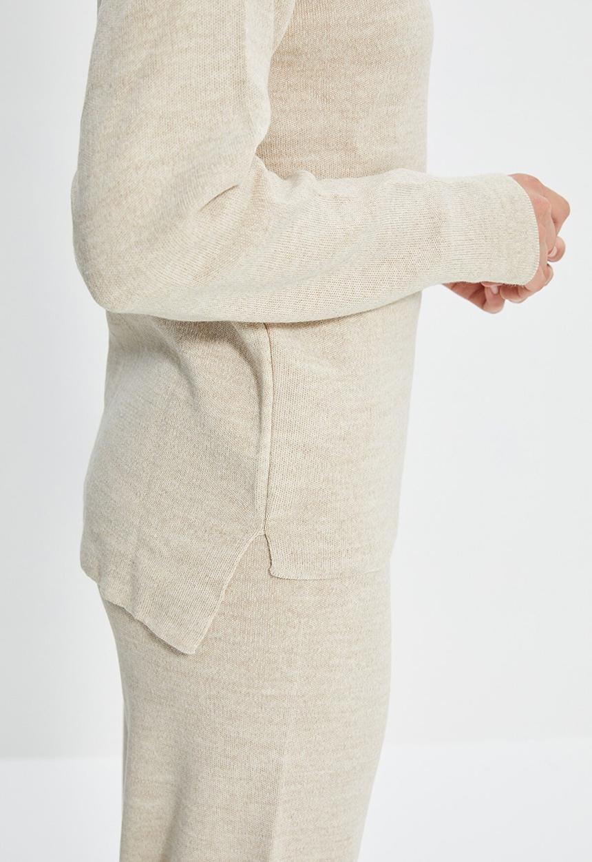 Trendyol - Knit pullover & pants set - beige