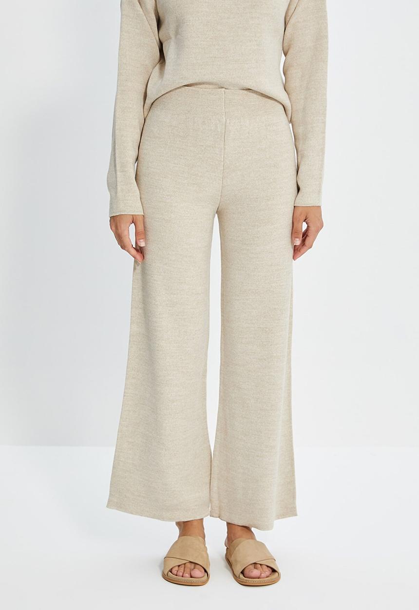 Trendyol - Knit pullover & pants set - beige
