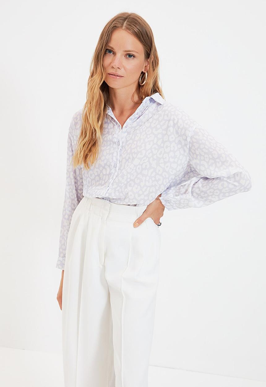 Trendyol - Loose fit shirt - lilac