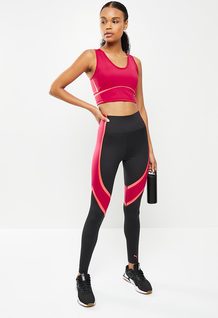 PUMA - Train eversculpt high waist full tights - black & persian red
